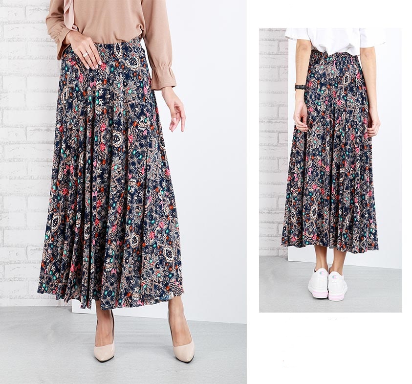 QA-652 WOMEN'S PRINTED SKIRT 02
